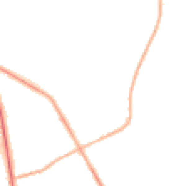 Night-time road noise heatmap for S71 3SF