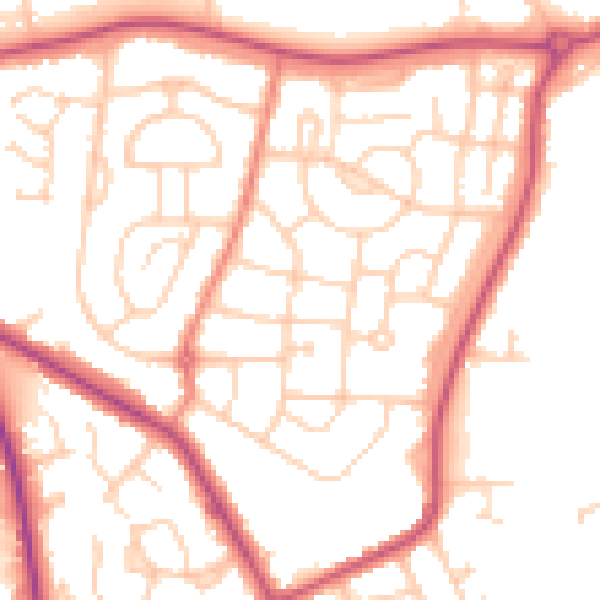Daytime road noise heatmap for S71 3SL