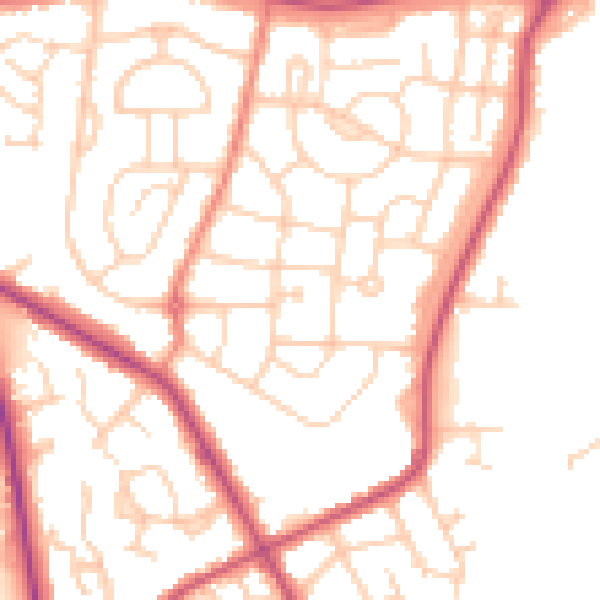 Daytime road noise heatmap for S71 3TB