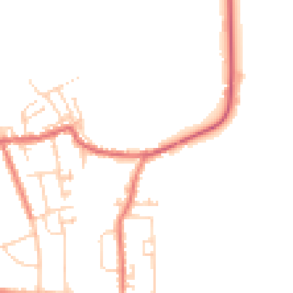 Daytime road noise heatmap for S71 4AY