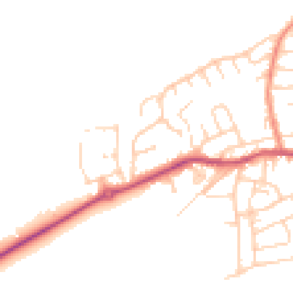Daytime road noise heatmap for S71 4ER