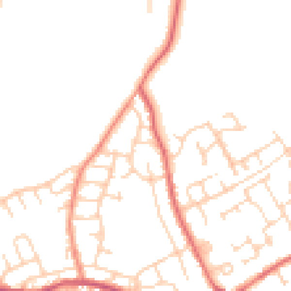 Daytime road noise heatmap for S71 4HH