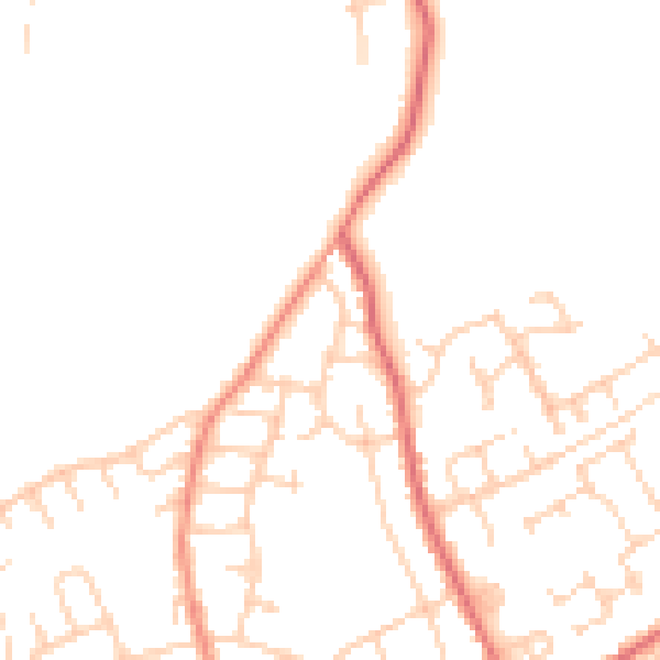 Daytime road noise heatmap for S71 4HJ
