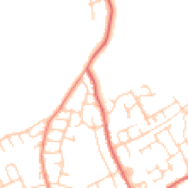 Daytime road noise heatmap for S71 4HL