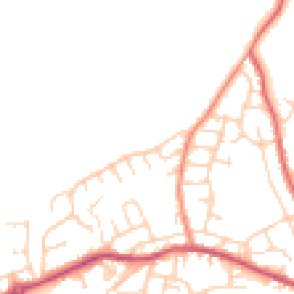 Daytime road noise heatmap for S71 4HR