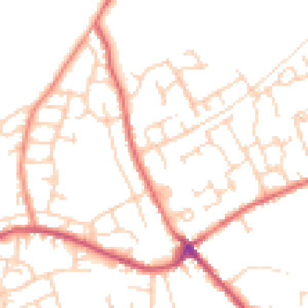 Daytime road noise heatmap for S71 4JA