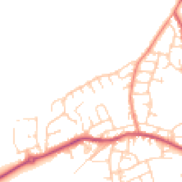 Daytime road noise heatmap for S71 4LZ
