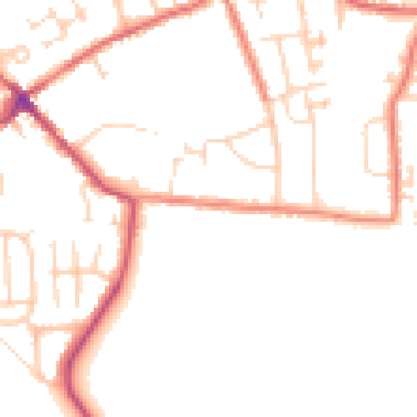 Daytime road noise heatmap for S71 4NQ