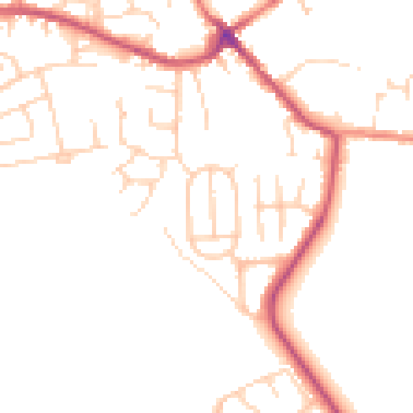 Daytime road noise heatmap for S71 4PE