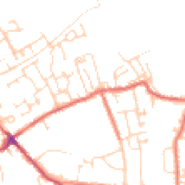 Daytime road noise heatmap for S71 4PX