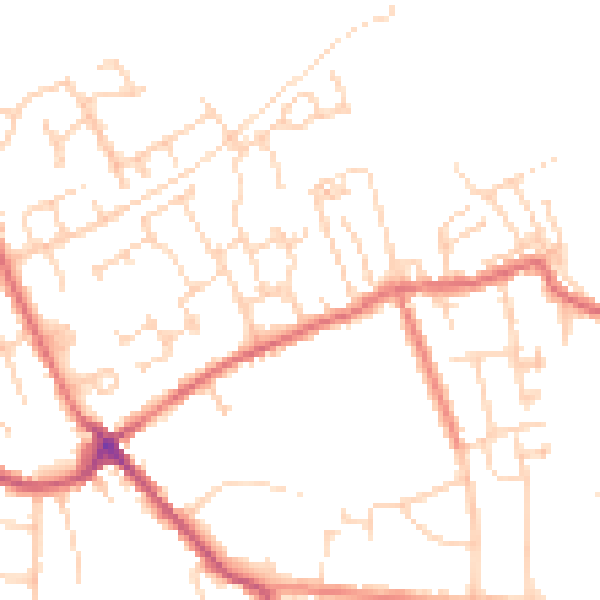 Daytime road noise heatmap for S71 4QL