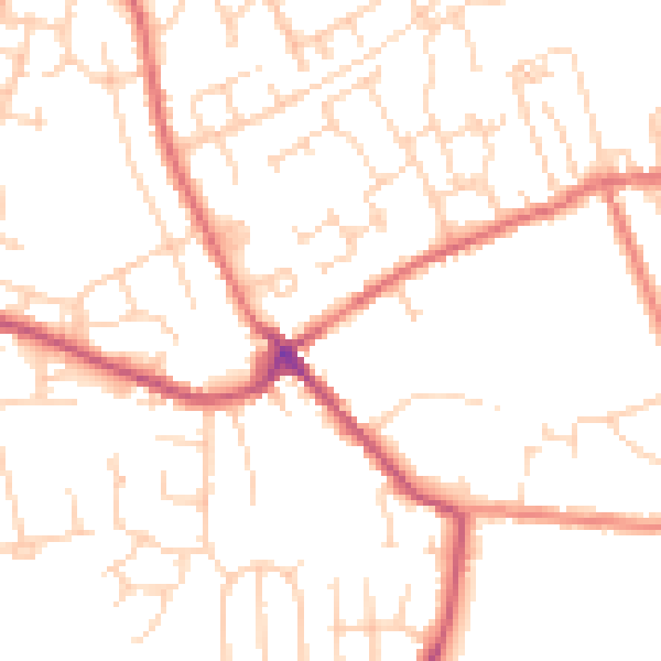 Daytime road noise heatmap for S71 4QP