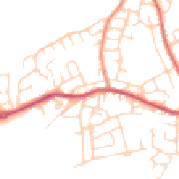 Daytime road noise heatmap for S71 4RR