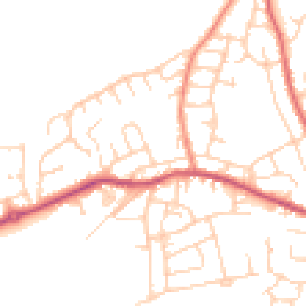 Daytime road noise heatmap for S71 4SA