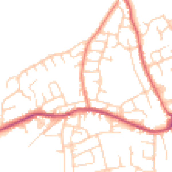 Daytime road noise heatmap for S71 4SE