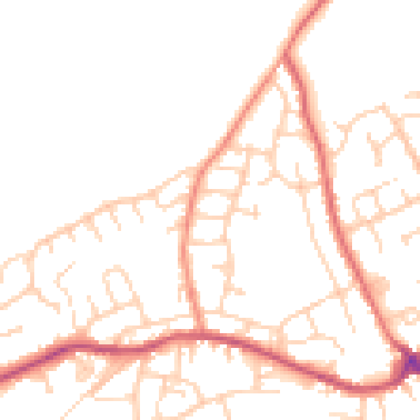 Daytime road noise heatmap for S71 4SH