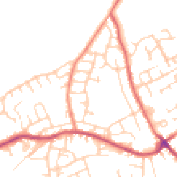 Daytime road noise heatmap for S71 4SL