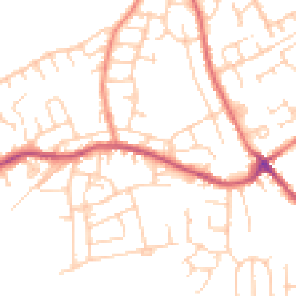 Daytime road noise heatmap for S71 4ST