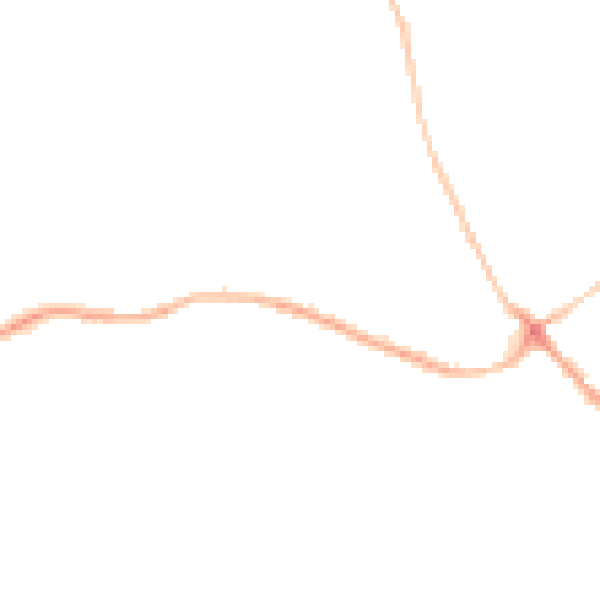 Night-time road noise heatmap for S71 4ST
