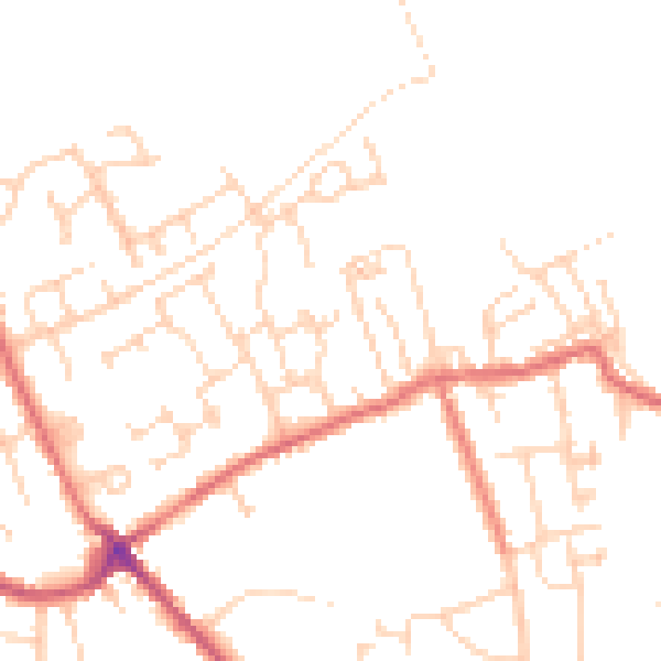 Daytime road noise heatmap for S71 4SX