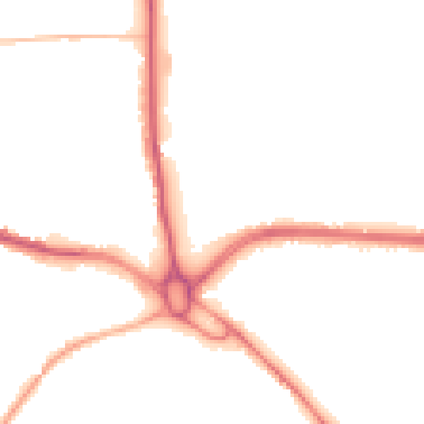 Night-time road noise heatmap for S71 5AJ