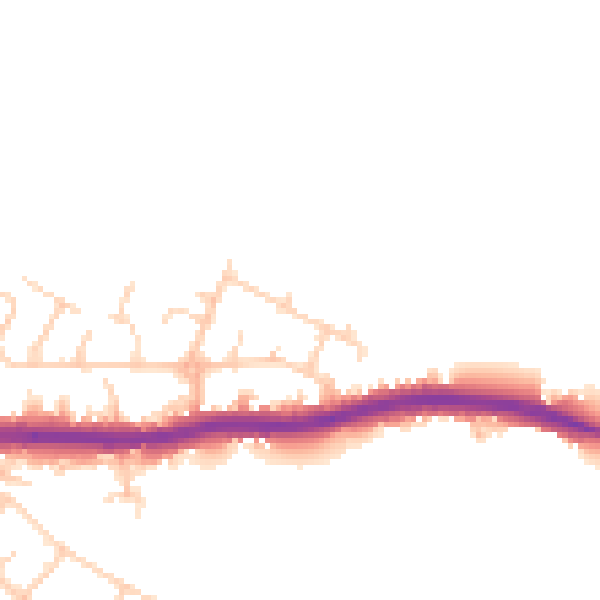 Daytime road noise heatmap for S71 5AU