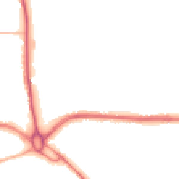 Night-time road noise heatmap for S71 5AZ