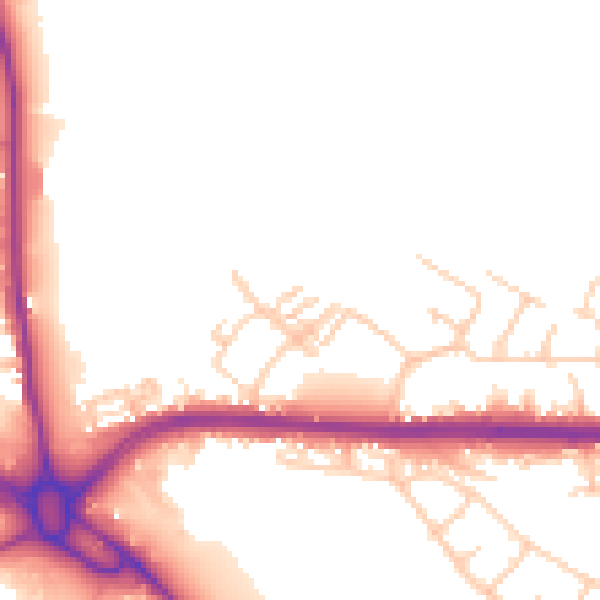 Daytime road noise heatmap for S71 5BA