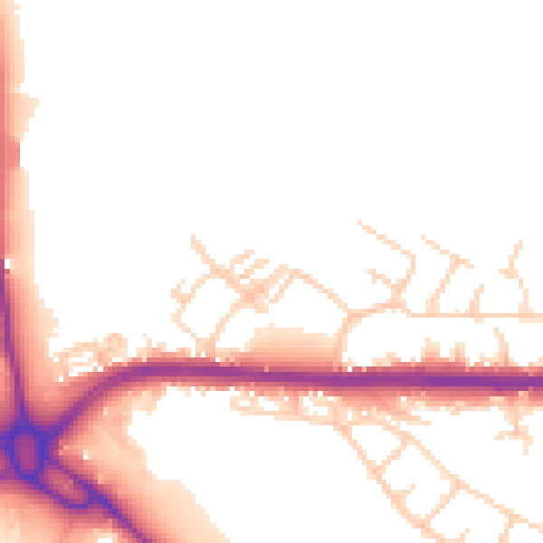 Daytime road noise heatmap for S71 5BD