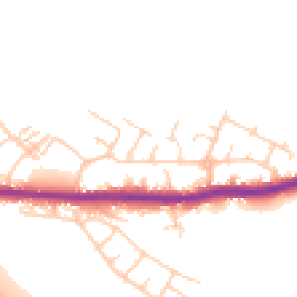 Daytime road noise heatmap for S71 5DP