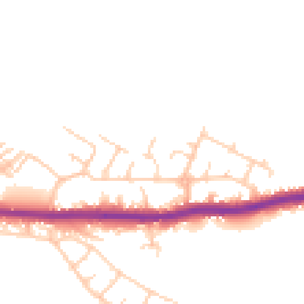 Daytime road noise heatmap for S71 5DX