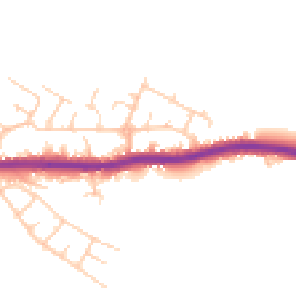 Daytime road noise heatmap for S71 5EW