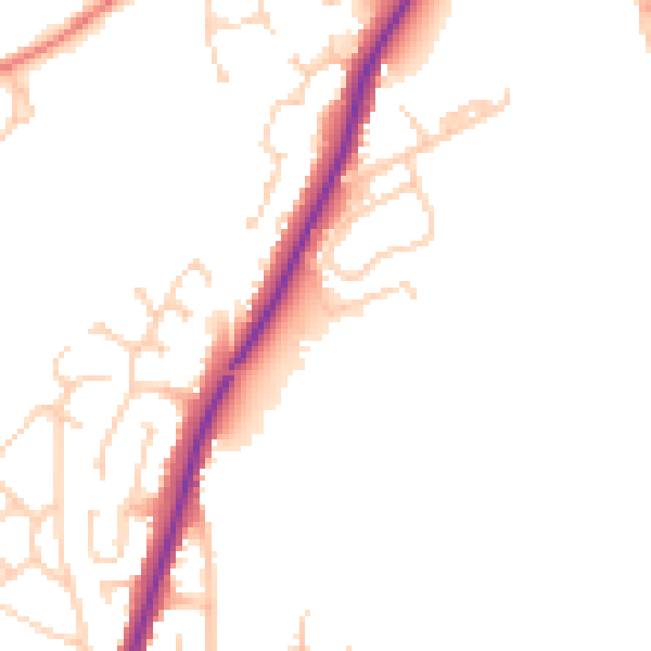 Daytime road noise heatmap for S71 5GA