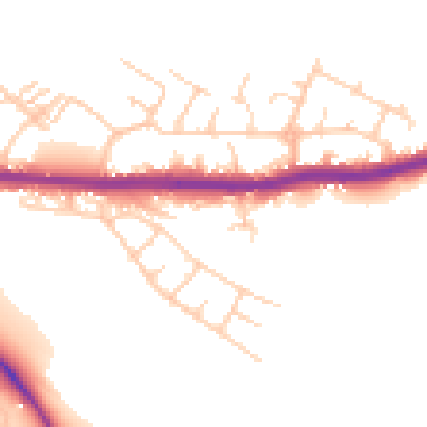Daytime road noise heatmap for S71 5HH