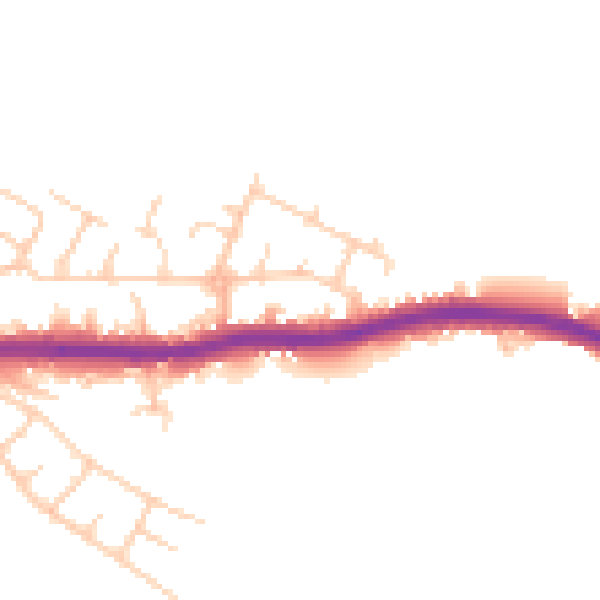 Daytime road noise heatmap for S71 5HJ