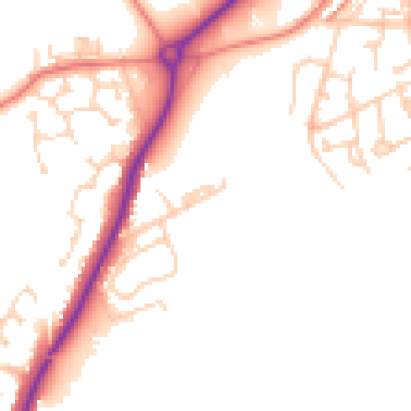 Daytime road noise heatmap for S71 5LD