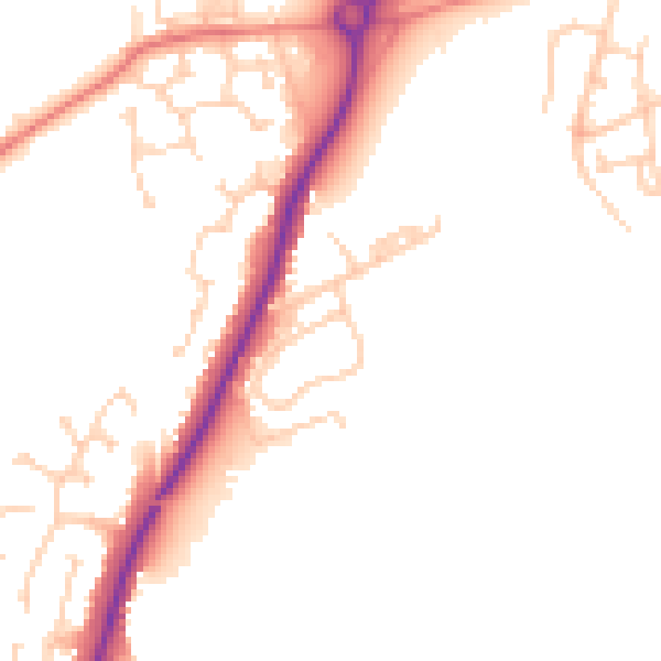 Daytime road noise heatmap for S71 5LF