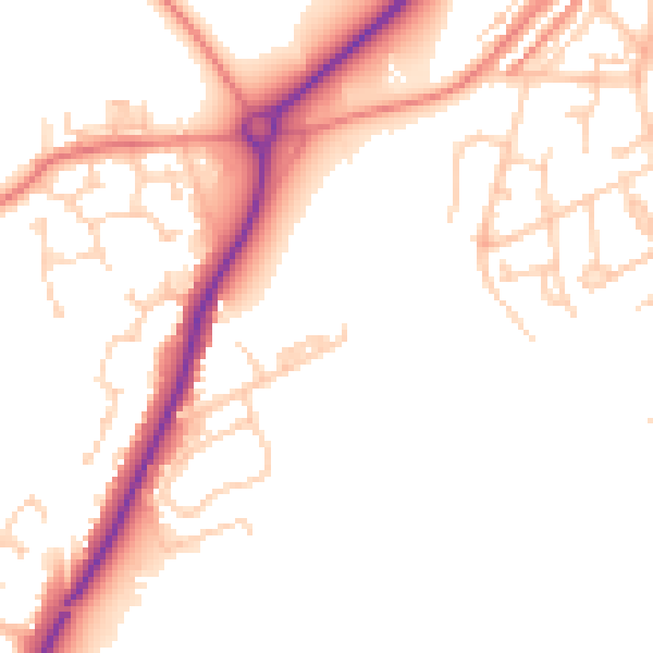 Daytime road noise heatmap for S71 5LH