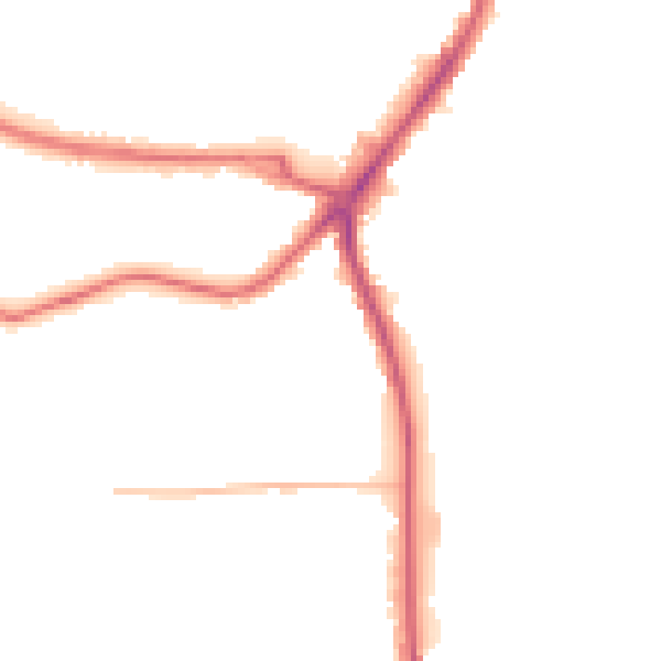 Night-time road noise heatmap for S71 5PH