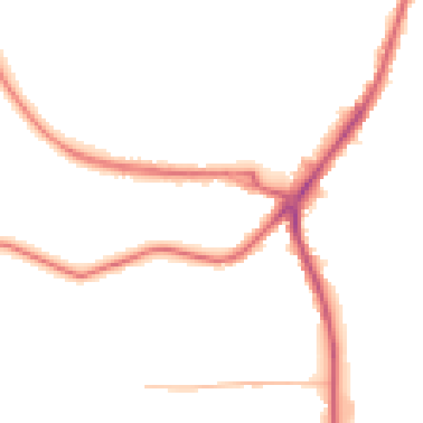 Night-time road noise heatmap for S71 5QU