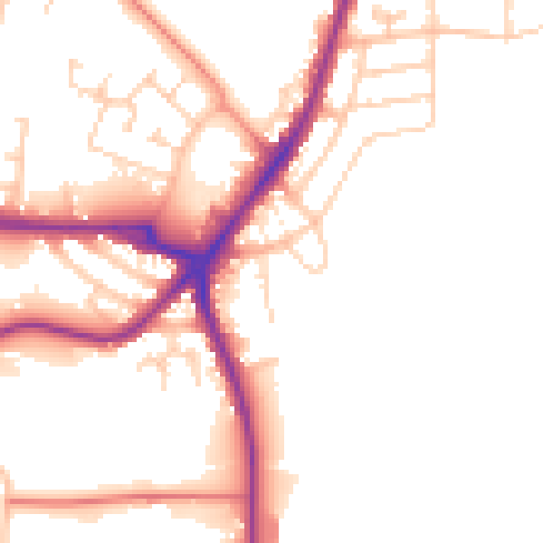 Daytime road noise heatmap for S71 5QY