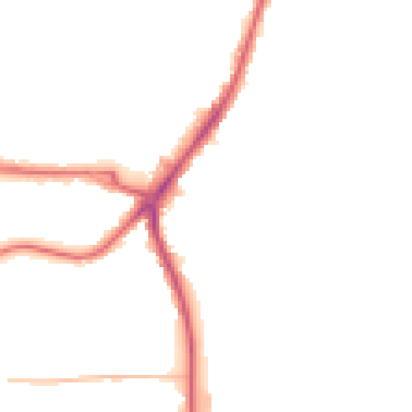 Night-time road noise heatmap for S71 5QY