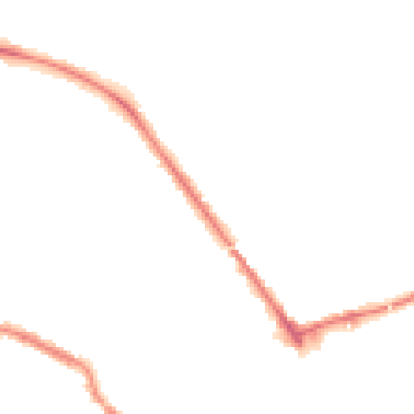 Night-time road noise heatmap for S75 1DN