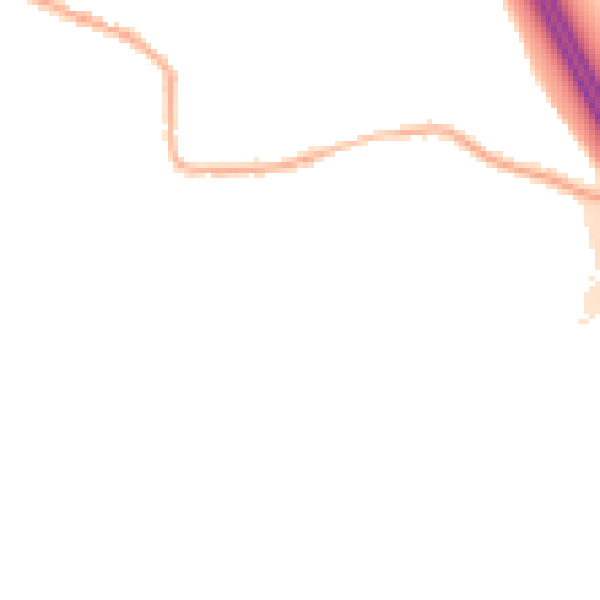Night-time road noise heatmap for S75 3QU