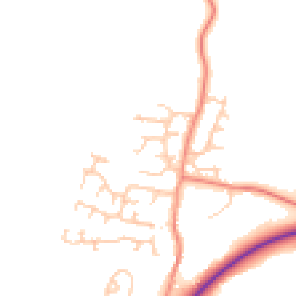 Daytime road noise heatmap for S75 4JE