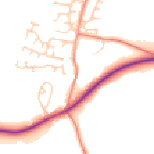 Daytime road noise heatmap for S75 4JP