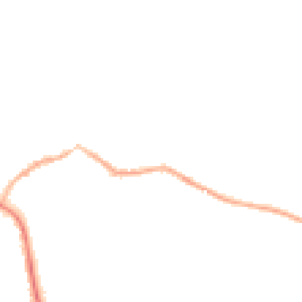 Night-time road noise heatmap for S75 5AG