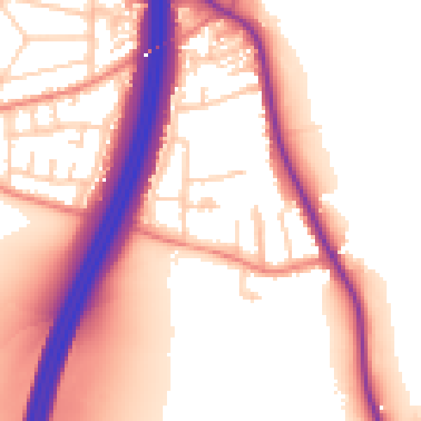 Daytime road noise heatmap for S75 5PH