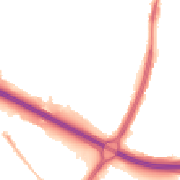 Night-time road noise heatmap for S9 4GE