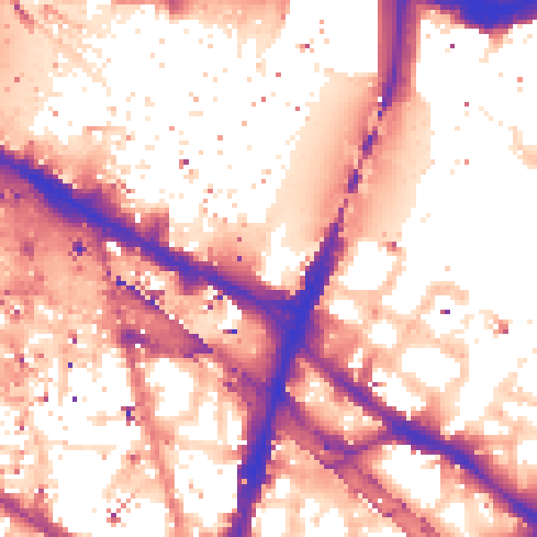 Daytime road noise heatmap for SE1 2SE